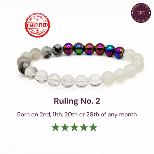 Ruling number 2 numerology crystal bracelet