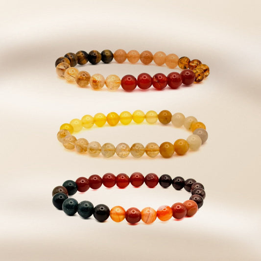 Zodiac crystal bracelets on silk