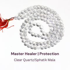 6 mm Sphatik Mala Clear Quartz Mala