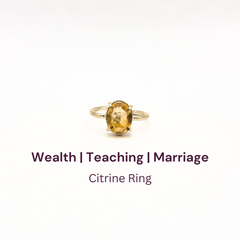Citrine/ Sunela German Silver Ring-Big Stone