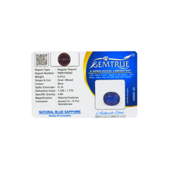 6.51 Carats Natural Blue Sapphire (Neelam) Stone - 09/08-136