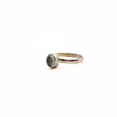 Oval Aquamarine Gemstone Ring in German Silver | Genuine Aquamarine | Handmade Ring