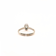 Oval Aquamarine Gemstone Ring in German Silver | Genuine Aquamarine | Handmade Ring