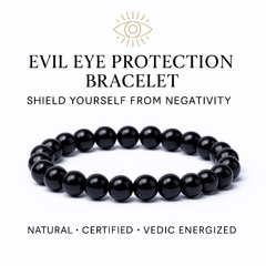 Evil Eye Protection  Black Tourmaline Bracelet