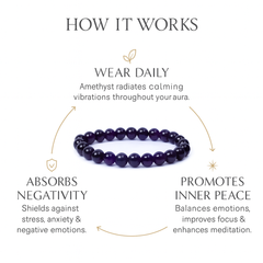 Amethyst Bracelet for Stress & Anxiety 8 mm