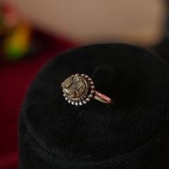Pyrite Ring Original Natural Circle Adjustable
