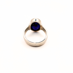 Neelam - Blue Sapphire (Srilanka Ceylon Origin) Pure Silver Ring - Certified