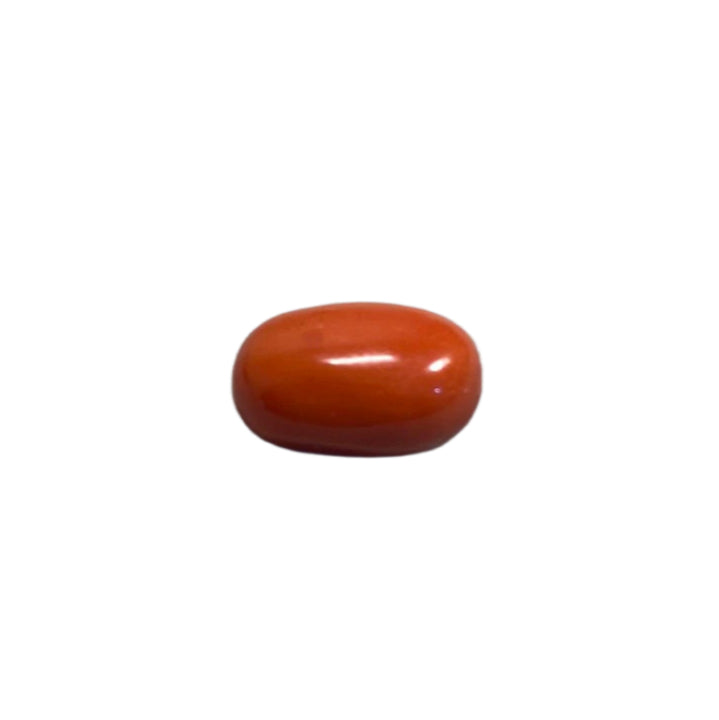 6.84 Carat Natural Red Coral Moonga Oval Shape