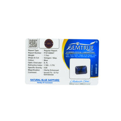 7.75 Carats Natural Blue Sapphire (Neelam) Stone - 09/08-40