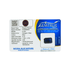 8.1 Carats Natural Blue Sapphire (Neelam) Stone - 09/08-53