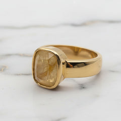 Natural Yellow Sapphire Pukhraj Panchdhatu Ring (Burma)