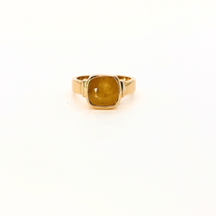 Natural Yellow Sapphire Pukhraj Certified Panchdhatu Ring (Thailand)