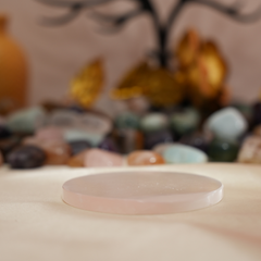 Charging Selenite Plate Round- 4 inch