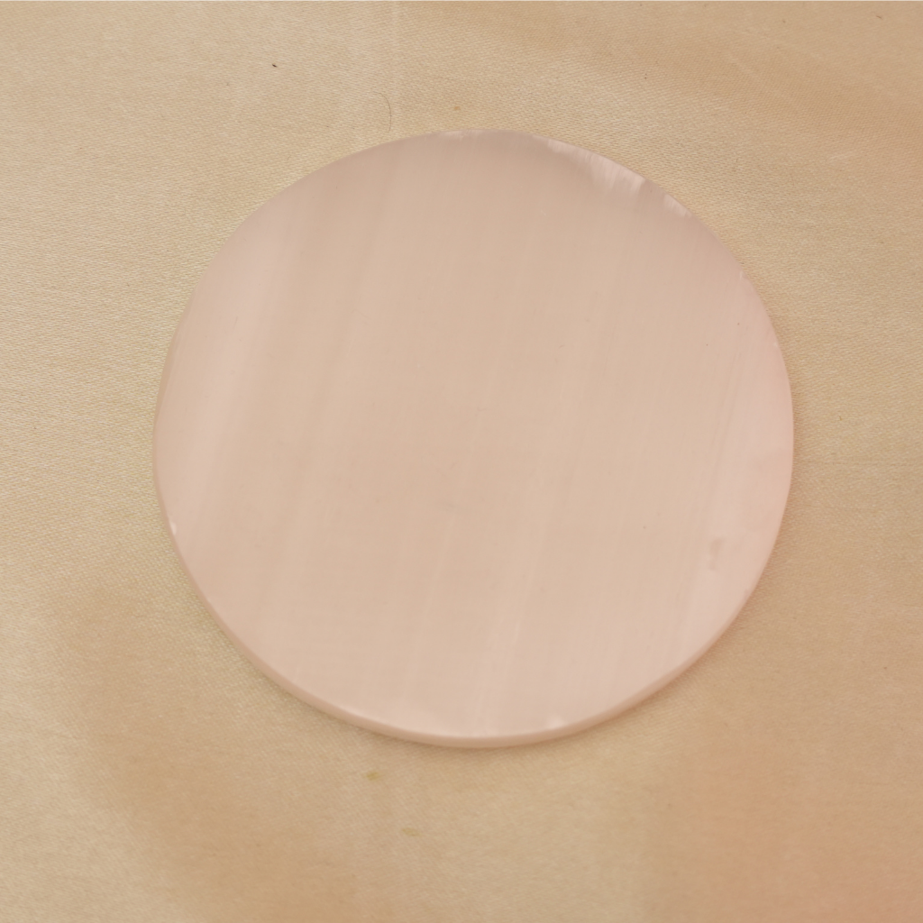 Charging Selenite Plate Round- 4 inch