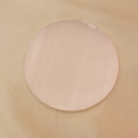 Charging Selenite Plate Round- 4 inch