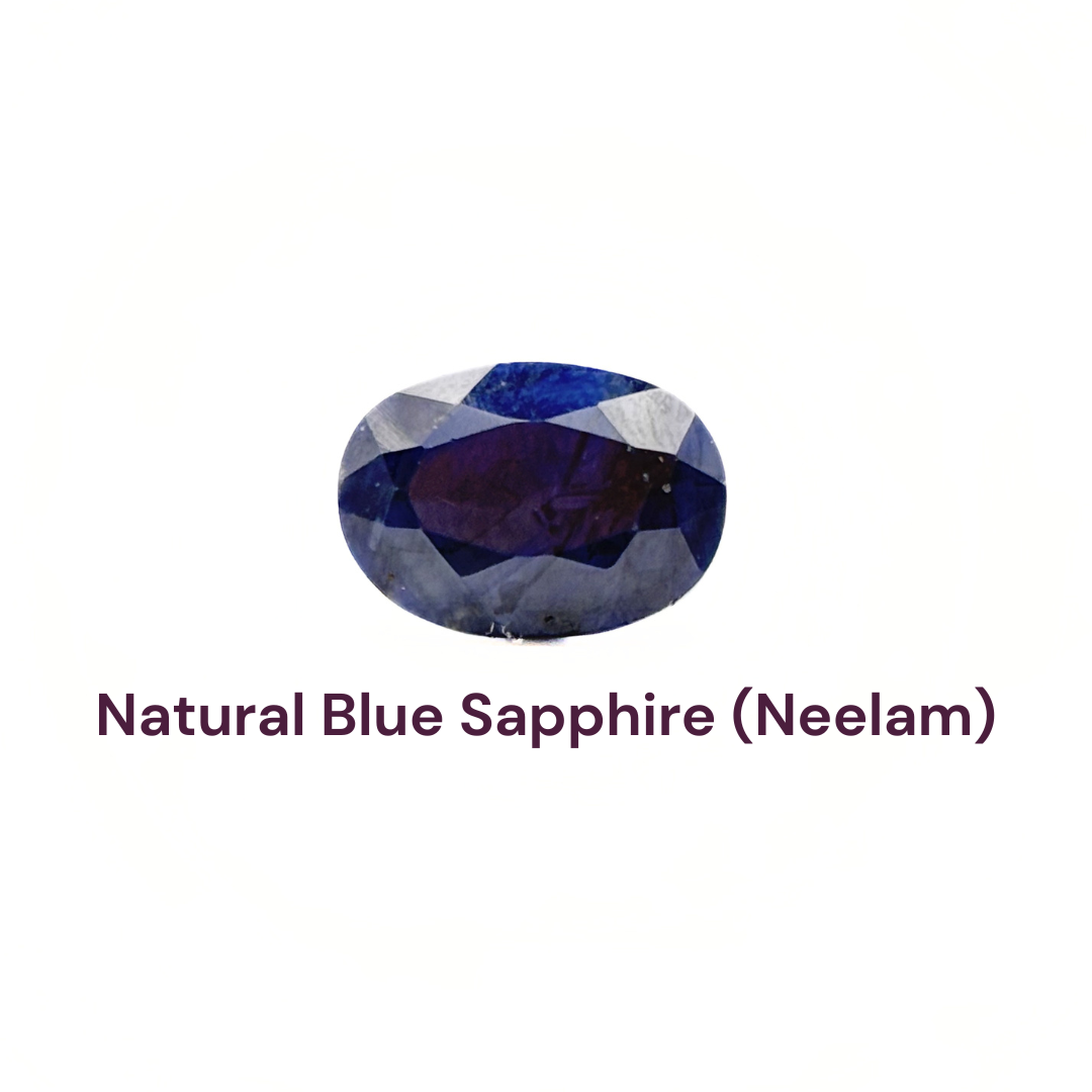 Natural Blue Sapphire (Neelam) from Burma – Premium Astrology Gemstone - Oval & Round