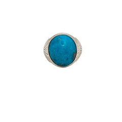 Celestia Irani Firoza Ring (Turquoise) Stone Pure Silver Ring