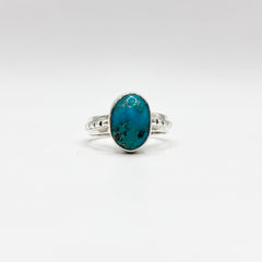 Natural Irani Firoza Ring (Turquoise) Pure Silver Ring