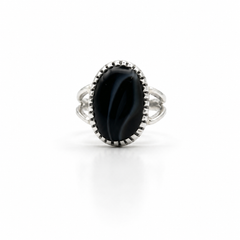 Natural Sulemani Hakik Pure Silver Ring Prong Design