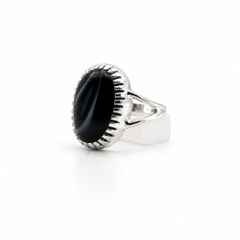 Natural Sulemani Hakik Pure Silver Ring Prong Design