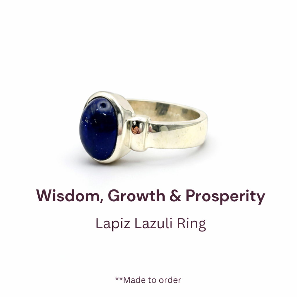 Lapis Lazuli Pure Silver Ring - Lab Tested & Certified
