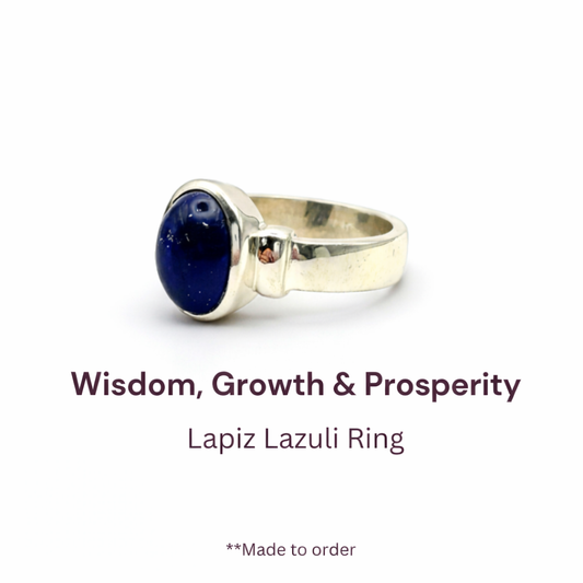 Lapis Lazuli Pure Silver Ring - Lab Tested & Certified