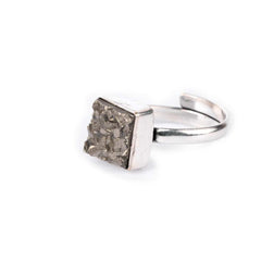 Pyrite Bracelet & Ring with Recharging Plate