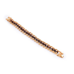 Gold Plated Rudraksh Bracelet | Vedic Energized Rudraksha Chain Bracelet | Protection, Peace & Spiritual Growth