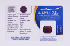6.86 Carats Natural Gomed (Hessonite) Stone