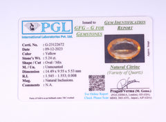 5.24 Carat Citrine Sunela- Natural & Lab-Certified