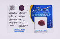 5.48 Carat Natural Ruby (Manik) - CN 61120