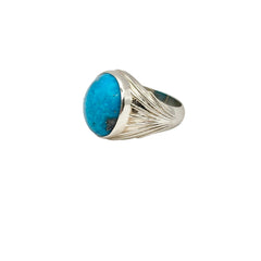 Celestia Irani Firoza Ring (Turquoise) Stone Pure Silver Ring