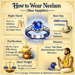 Neelam - Blue Sapphire (Srilanka Ceylon Origin) Pure Silver Ring - Certified