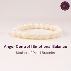 Anger Control & Emotional Balance - Mother of Pearl Bracelet - 8mm