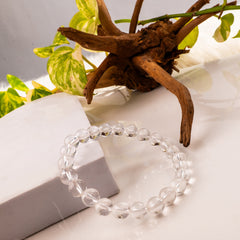 Master Healer & Focus - Original Clear Quartz Sphatik Bracelet - 8mm