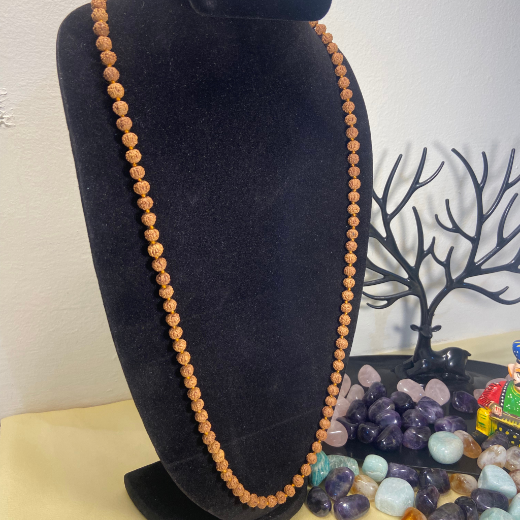 AAA Quality Panchmukhi Rudraksh Mala - 6 mm