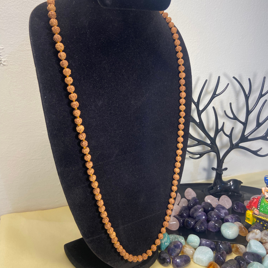 AAA Quality Panchmukhi Rudraksh Mala - 6 mm