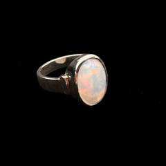 Euthopian Opal (High Fire) Pure Silver Ring - Natural & Certified