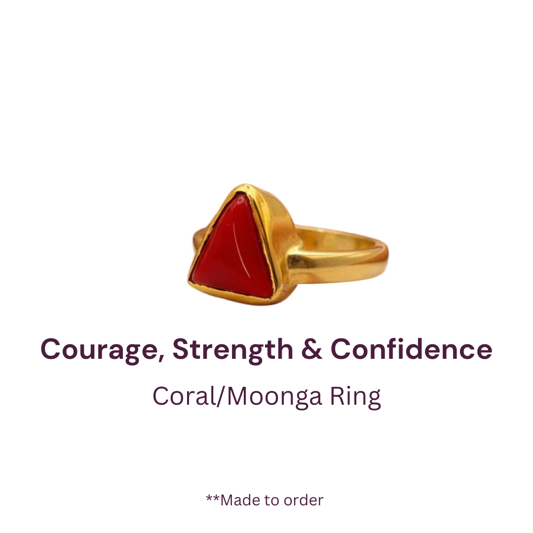 Munga Ring - Coral Ring - Panchdhatu - Triangle