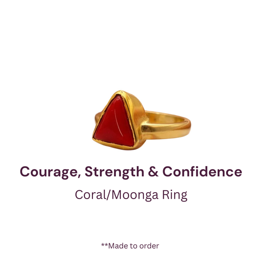 Munga Ring - Coral Ring - Panchdhatu - Triangle
