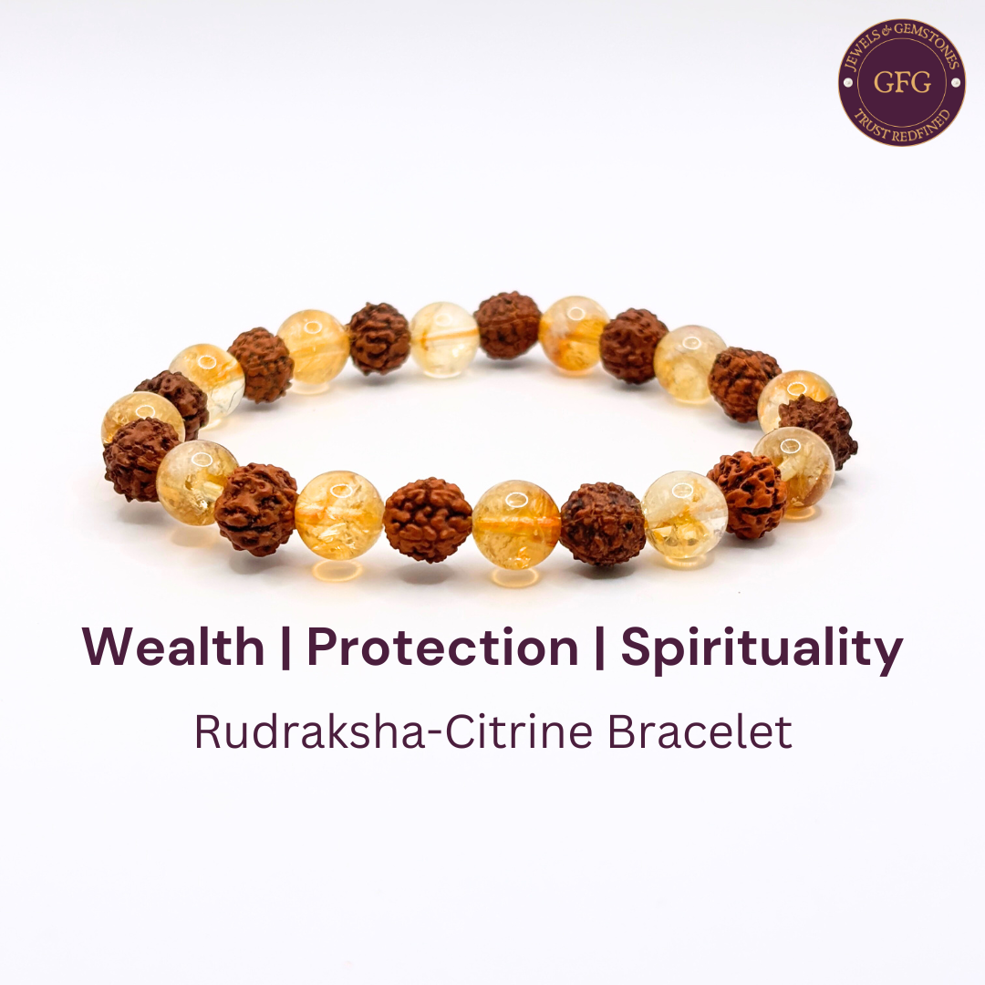 Rudraksha Citrine Bracelet
