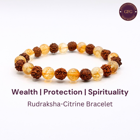 Rudraksha Citrine Bracelet