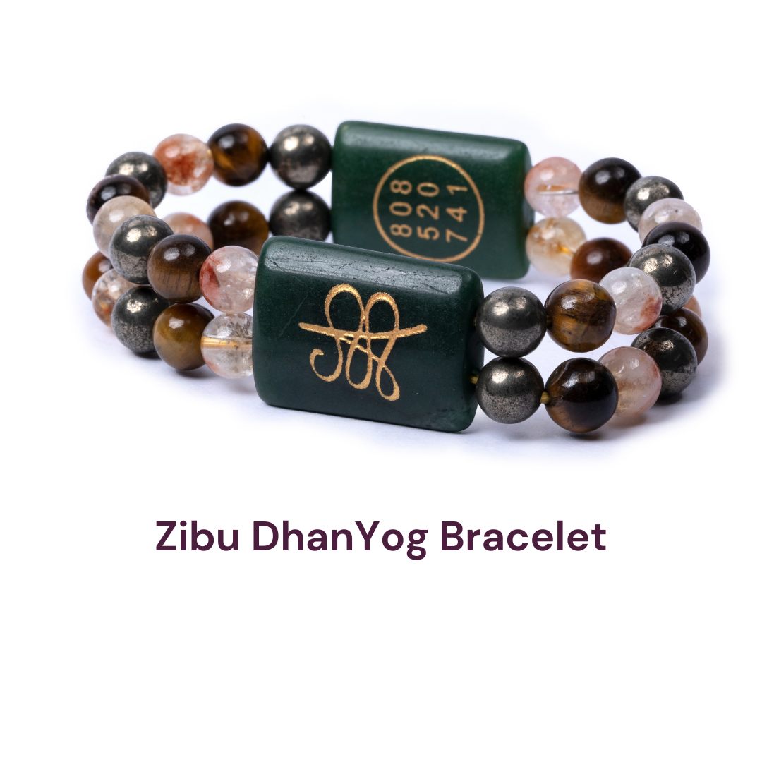 Natural Zibu Symbol Money Magnet Bracelet with Double Layer