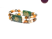 Natural Zibu Symbol Money Magnet Bracelet with Double Layer